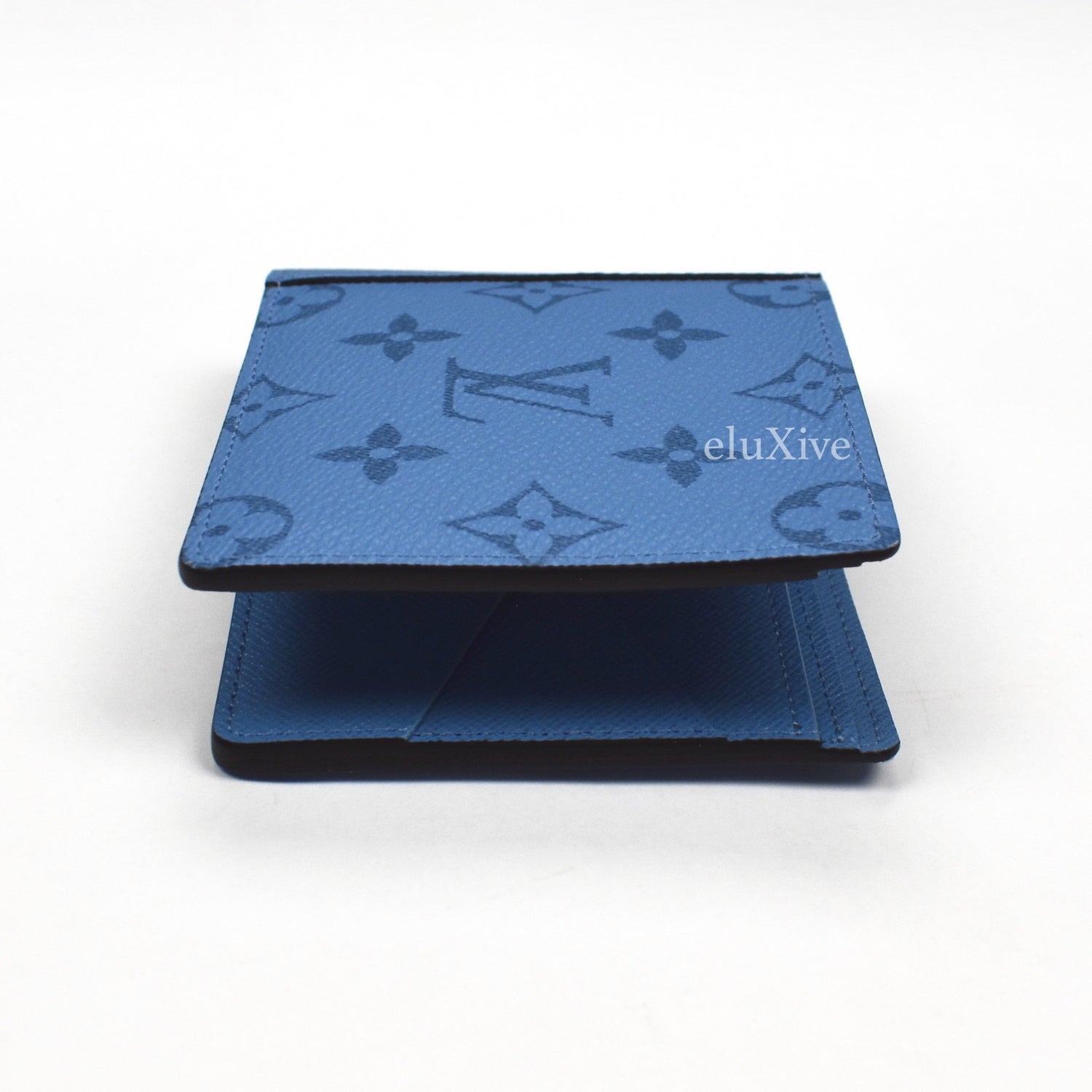 Louis Vuitton Multiple Wallet Monogram Pacific Taiga Blue in Taiga