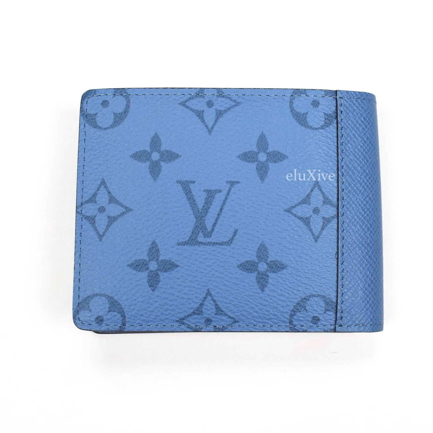 Louis Vuitton, Bags, Louis Vuitton Navy River Blue Monogram Leather Multiple  Wallet