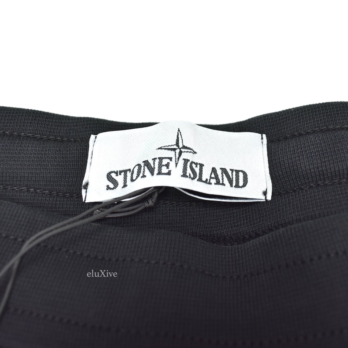 Stone Island - Black Embroidered Logo Sweatpants
