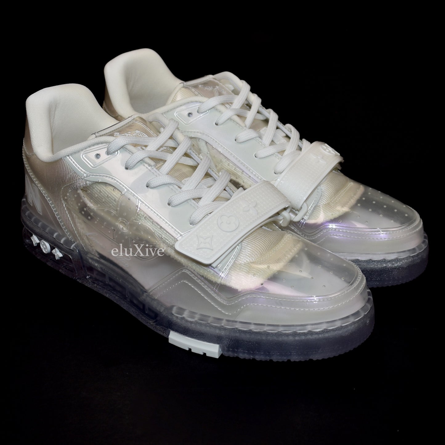Louis Vuitton - White/Transparent Trainer Sneakers with Strap