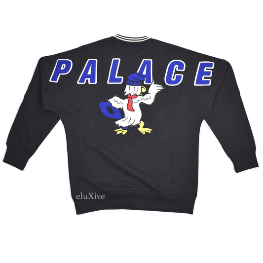 Palace - Chilly Duck P-Logo Crewneck Sweatshirt (Black)
