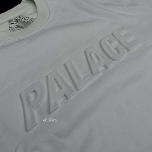 Palace - Bossy Logo Crewneck Sweatshirt (White)