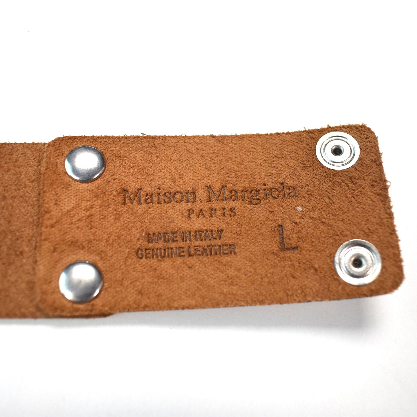 Maison Margiela - Brown Riveted Leather Bracelet