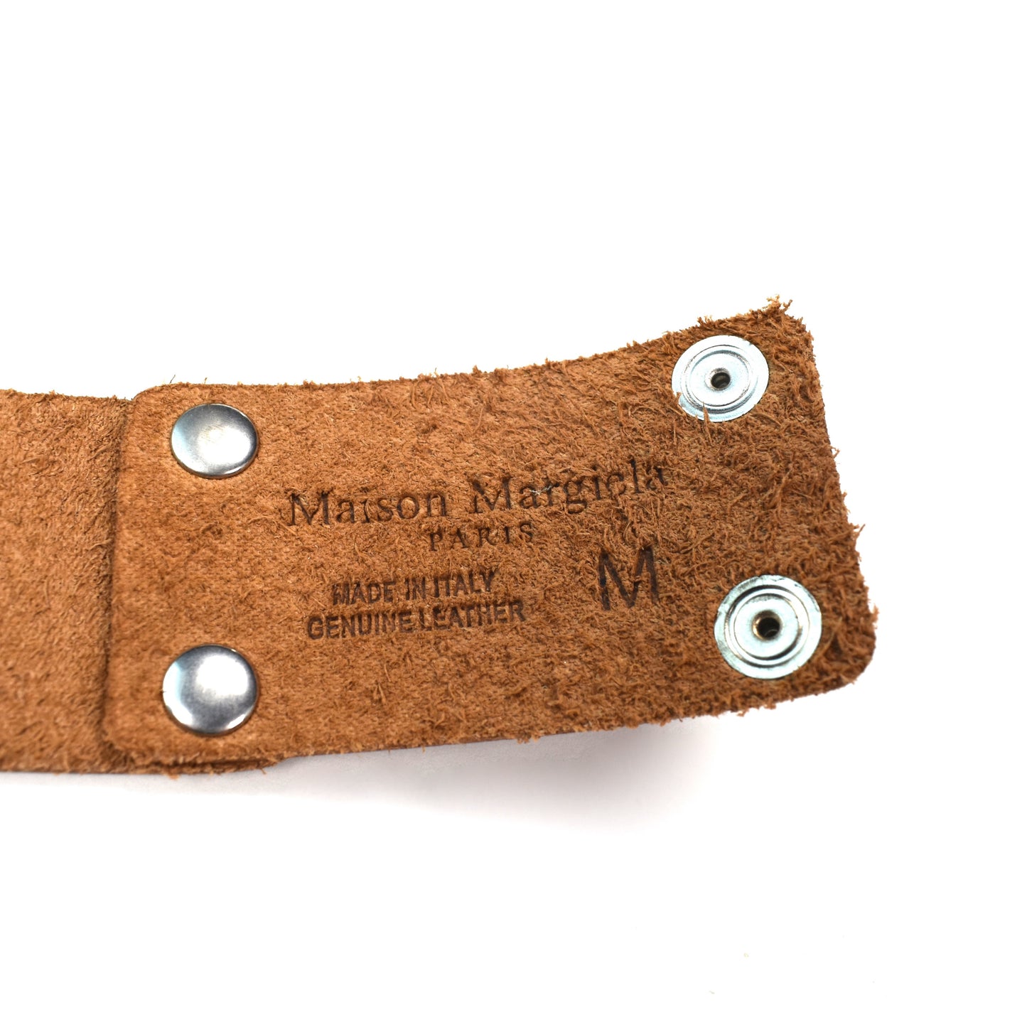 Maison Margiela - Brown Riveted Leather Bracelet