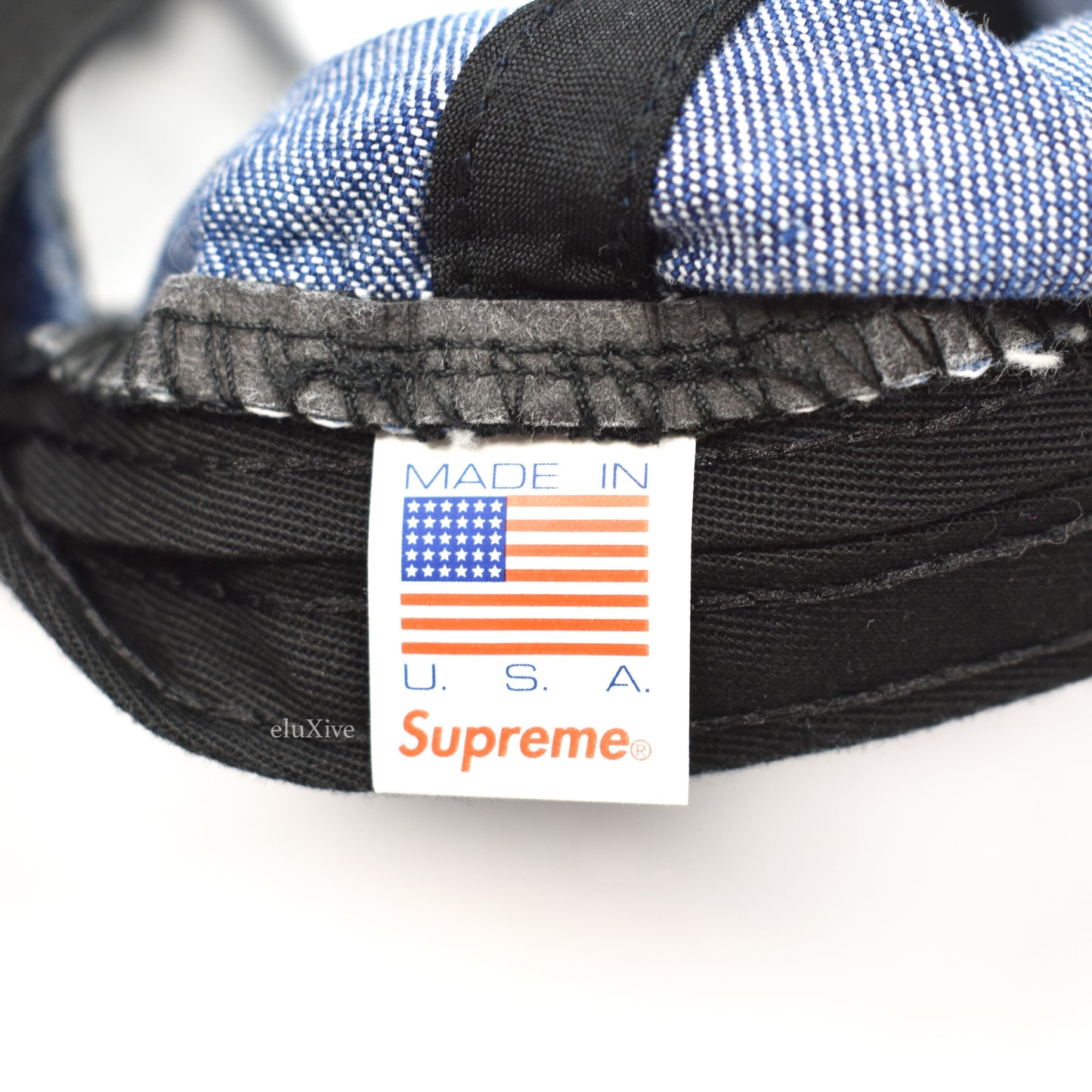 Supreme - Denim Flowers Logo Hat