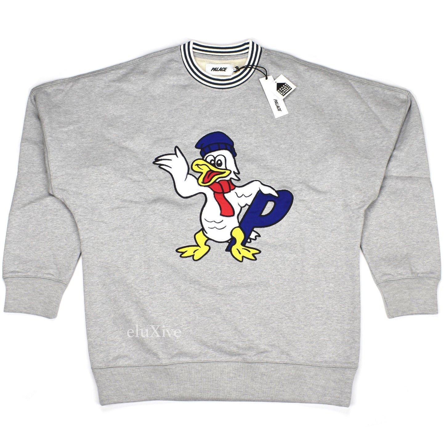 Palace - Chilly Duck P-Logo Crewneck Sweatshirt (Gray)