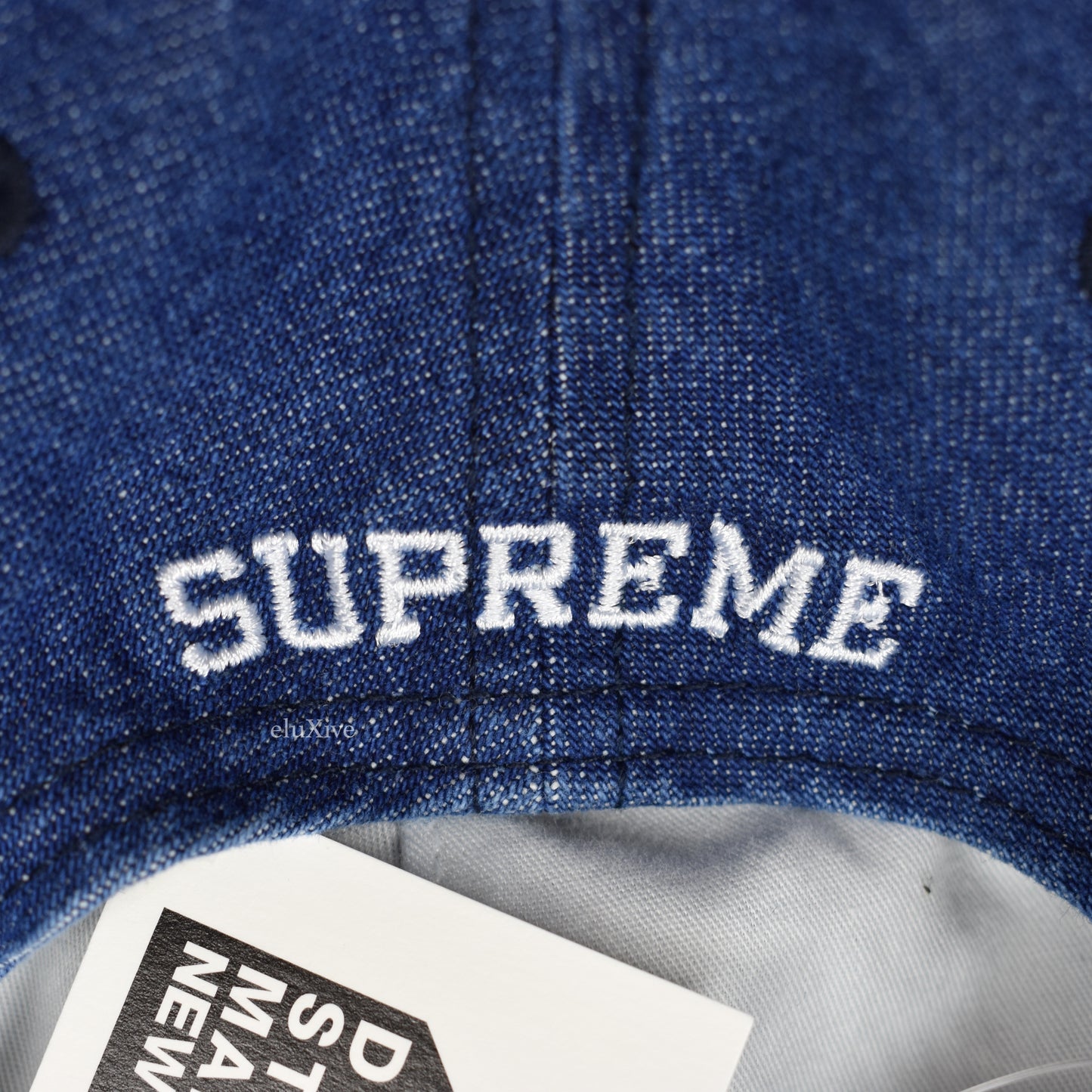 Supreme - Denim Flowers Logo Hat