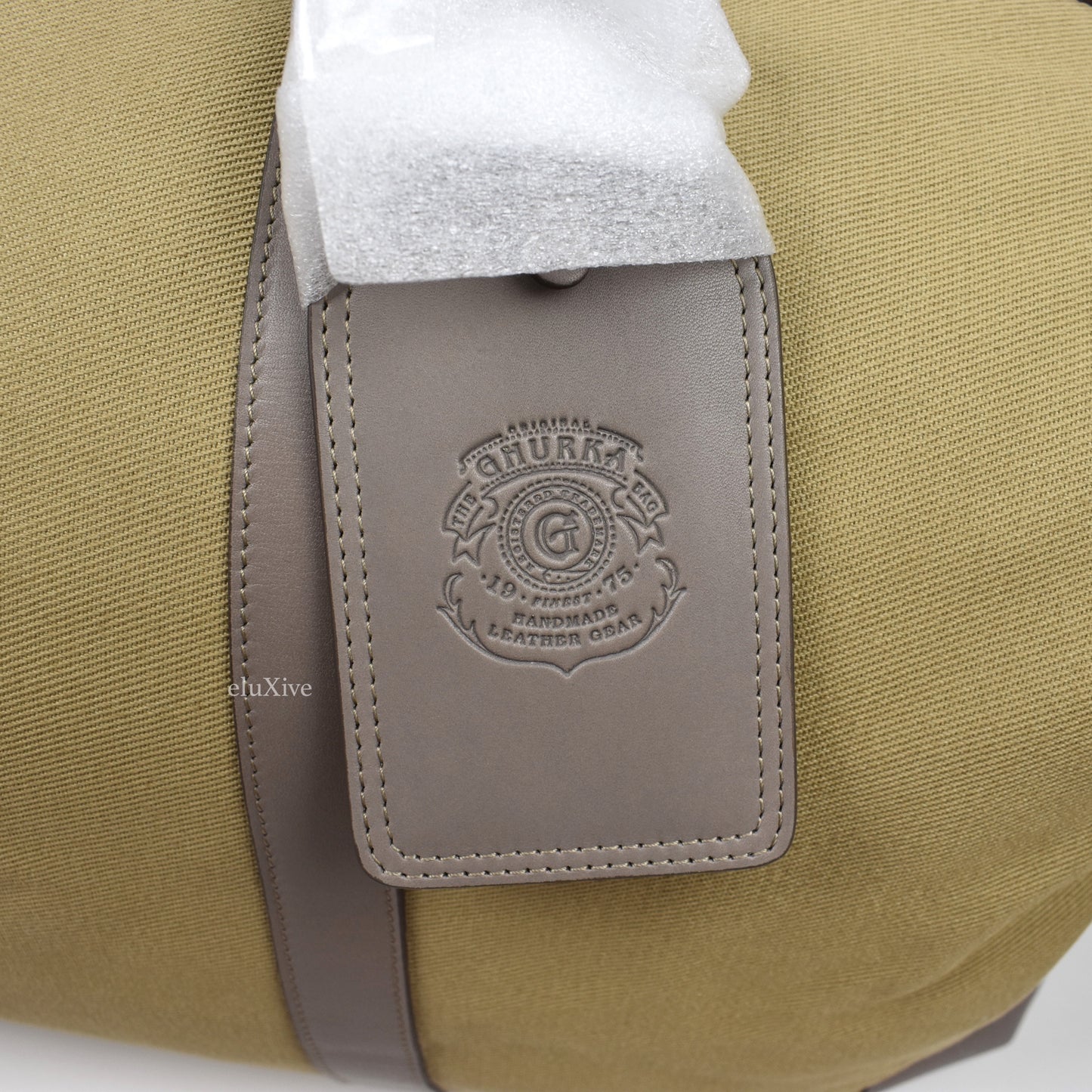 Ghurka - Leather & Canvas Cavelier III No. 98 Duffle Bag (Khaki)