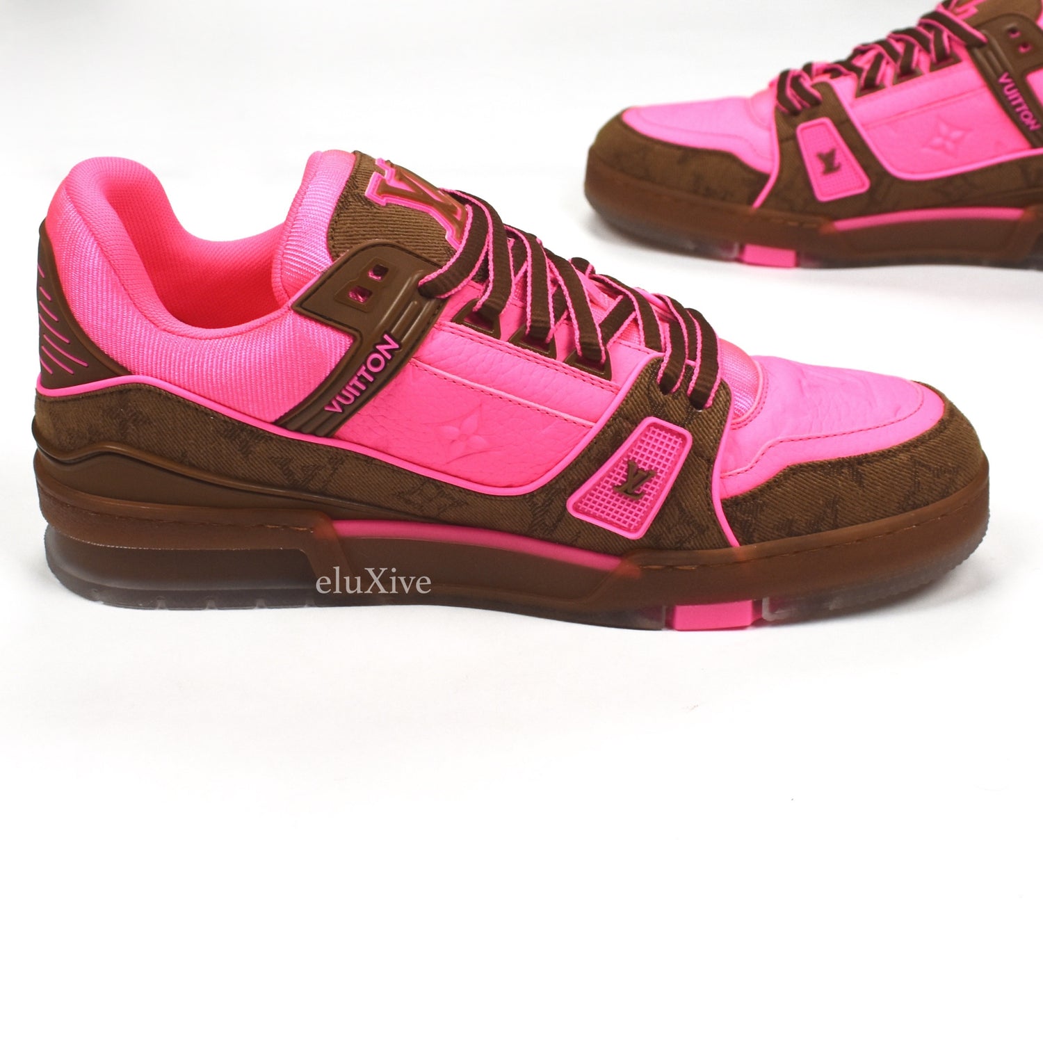 Leather trainers Louis Vuitton Pink size 36 EU in Leather - 33777097
