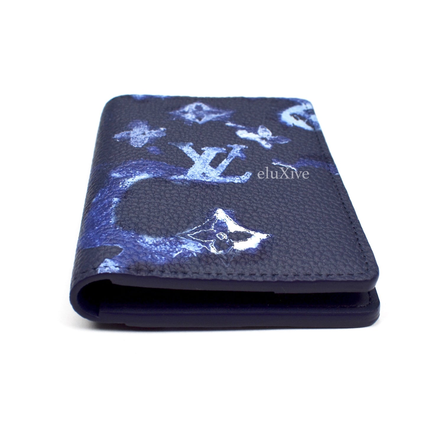 Louis Vuitton Blue Tie Dye Monogram Bandana Leather Pocket Organizer