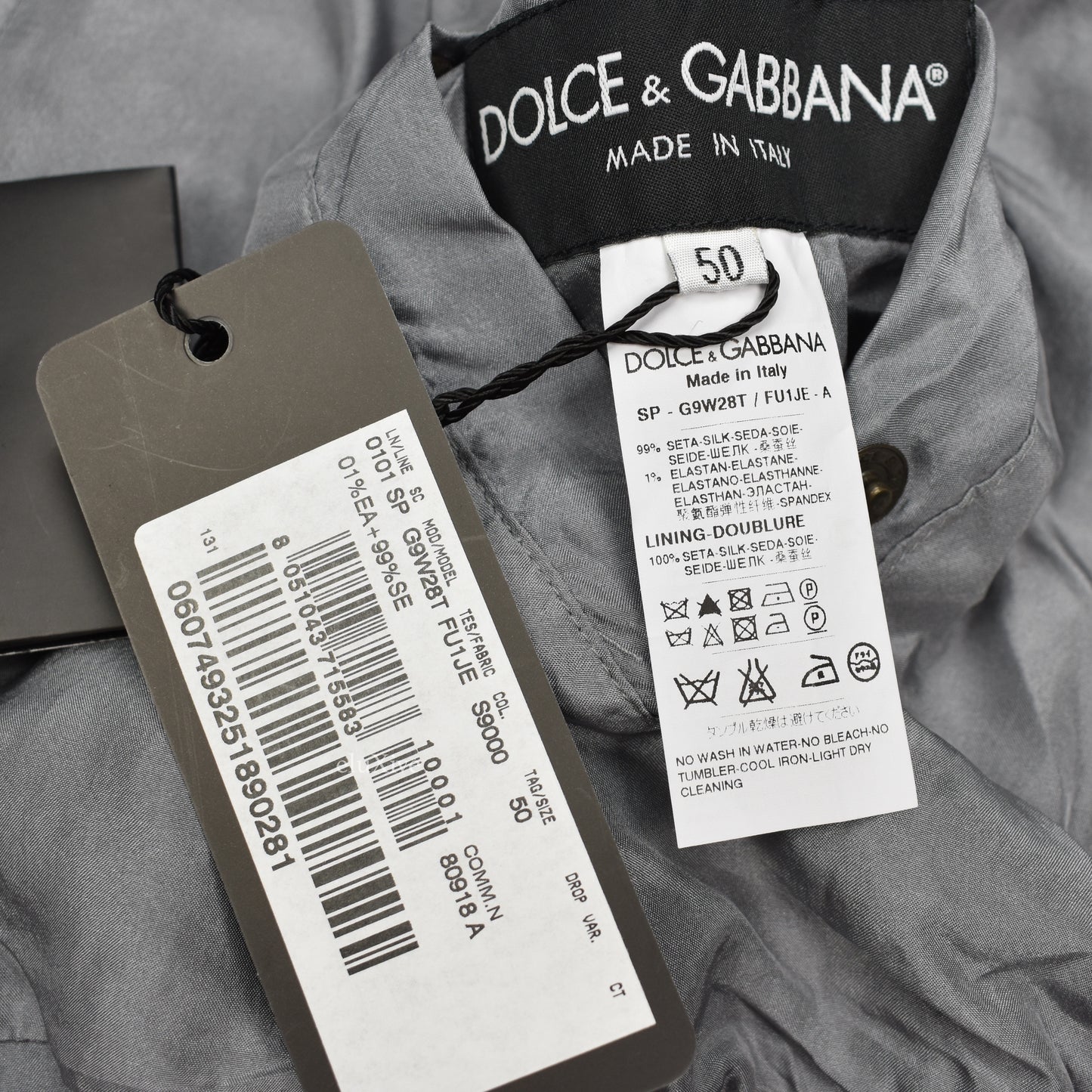 Dolce & Gabbana - Gray Reversible Silk Jacket