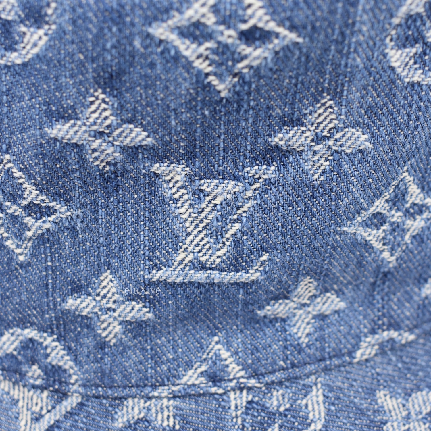 Louis Vuitton Denim Monogram Bucket Hat In Light Blue - Praise To