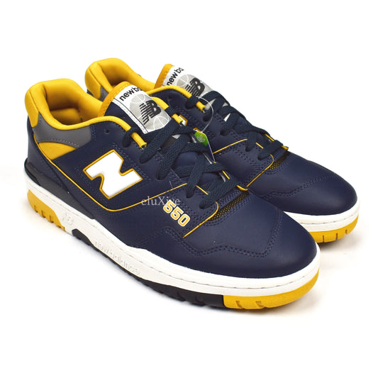 New Balance - 550 Basketball Sneakers (Navy/Yellow)