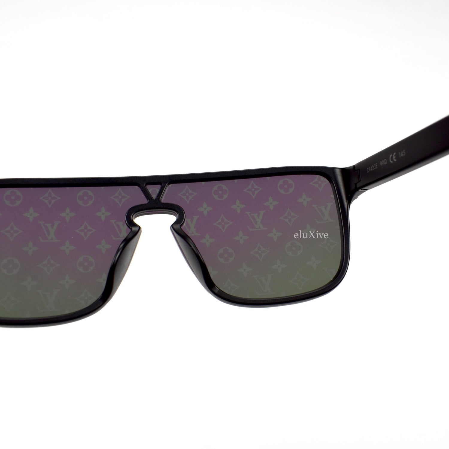 Louis Vuitton Men LV Waimea Sunglasses Black Monogram Logo Z1082E Shades  Glasses