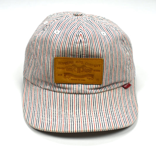 Supreme - Striped Denim 'Levi's' MFG Leather Patch Hat