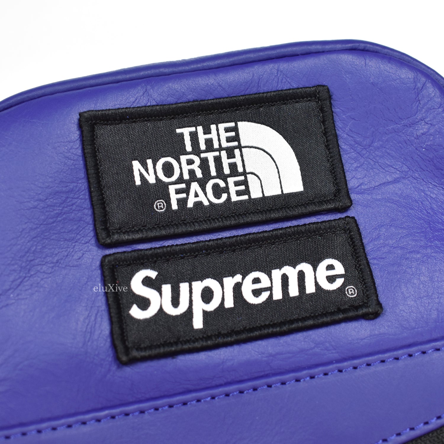 Supreme x The North Face - Blue Leather Shoulder Bag – eluXive