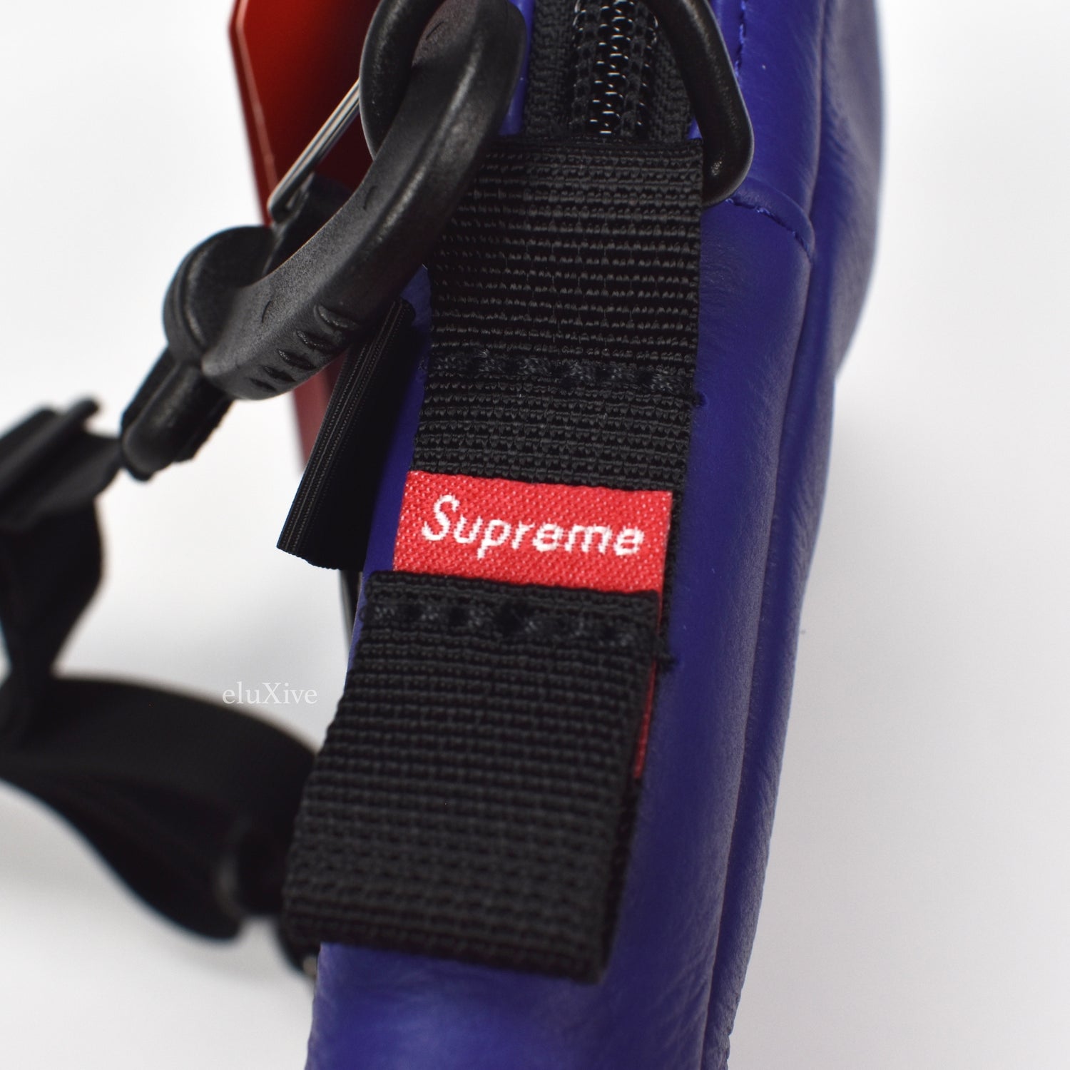 Supreme x The North Face - Blue Leather Shoulder Bag – eluXive