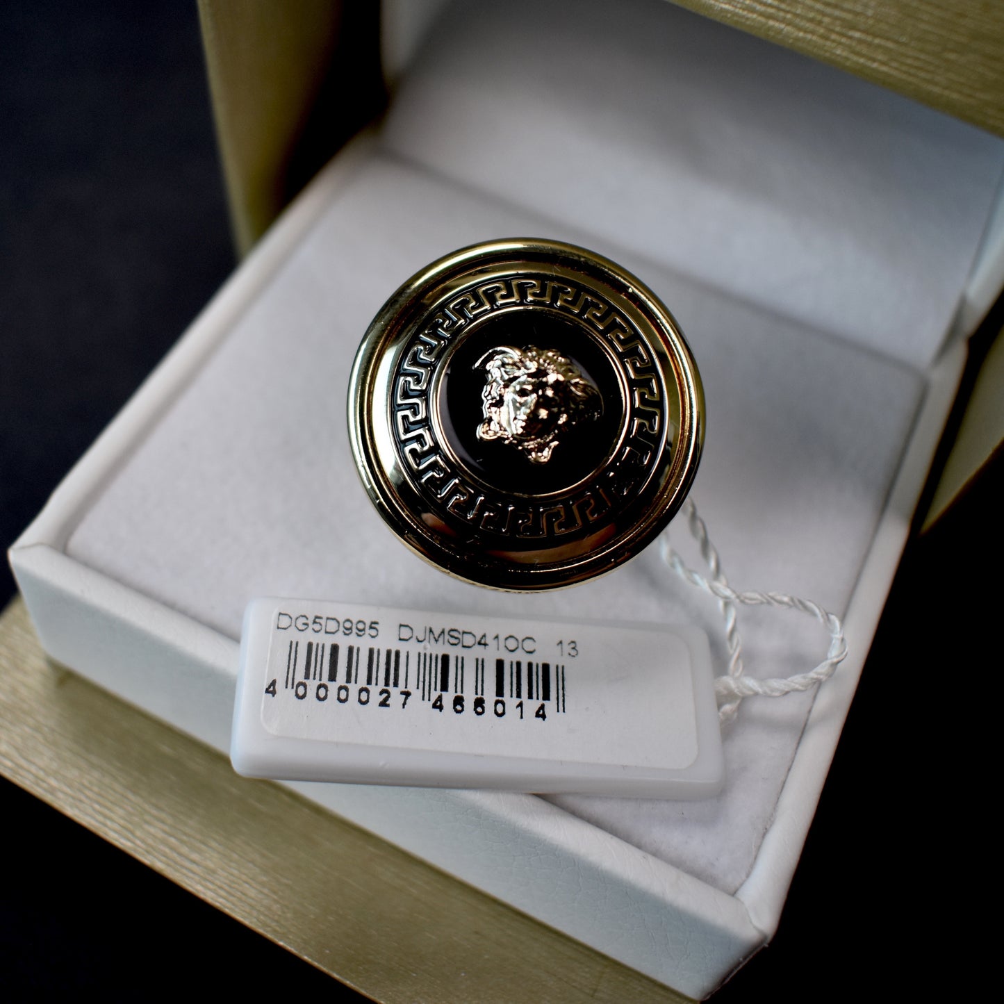 Versace - Gold Enamel Medusa Statement Ring