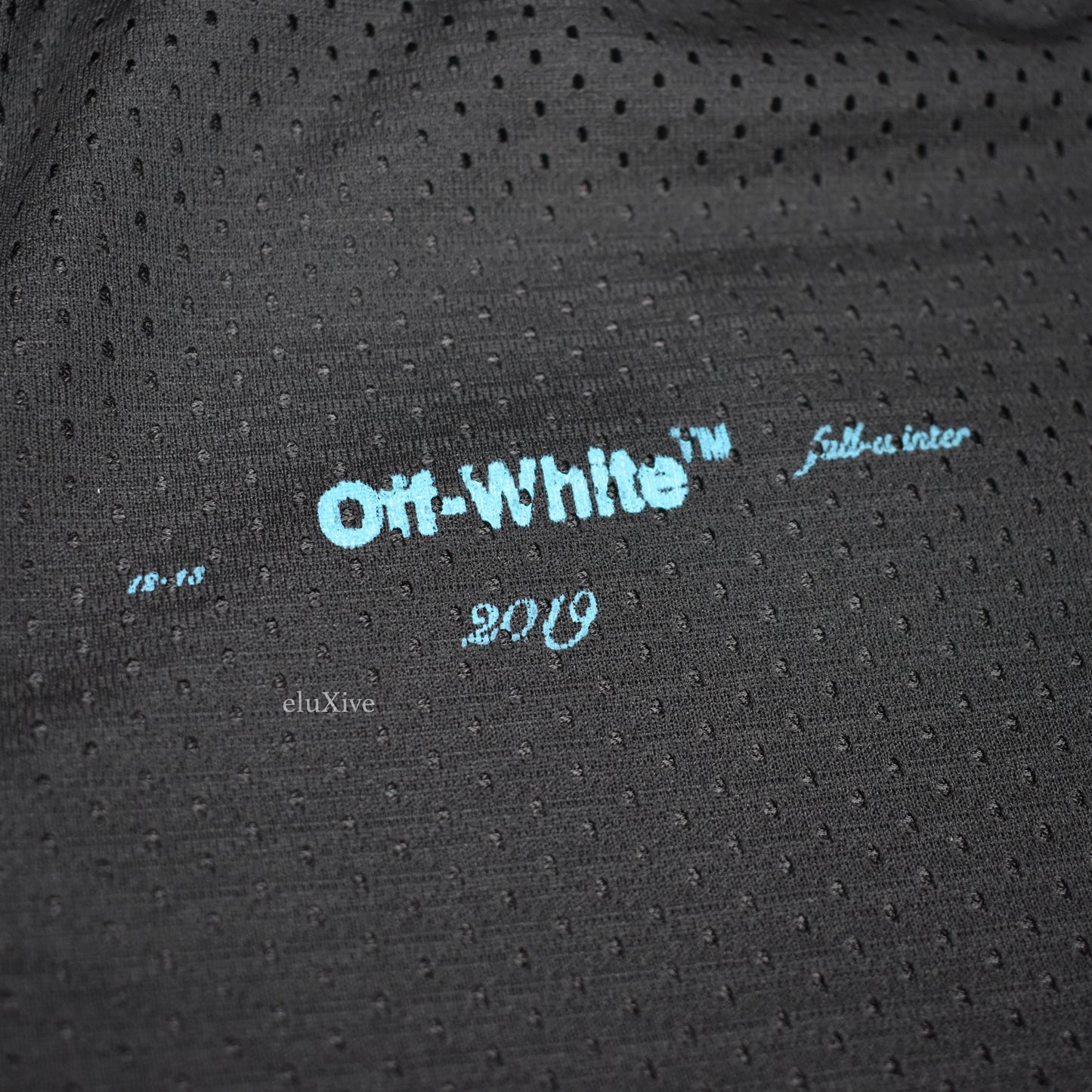Off-White - Black Mesh Gradient Logo Shorts