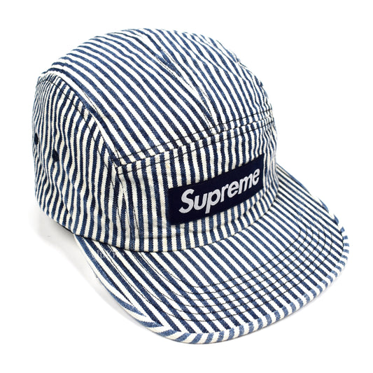 Supreme - Indigo Stripe Denim Box Logo Hat