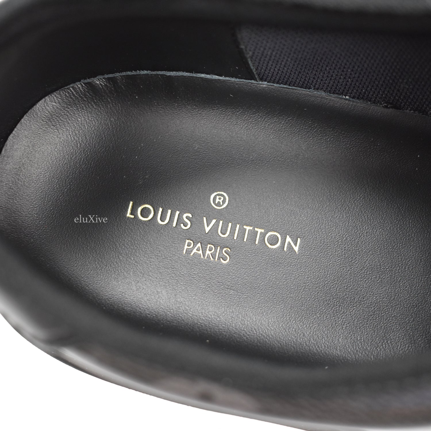 LOUIS VUITTON Monogram Eclipse Glaze Men Trocadero sneaker UK6.5 shoes  Authentic