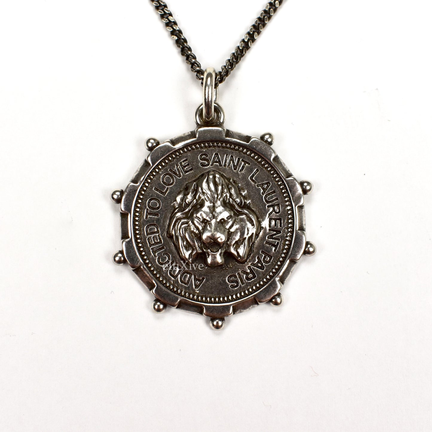 Saint Laurent - Silver Lion Pendant Necklace