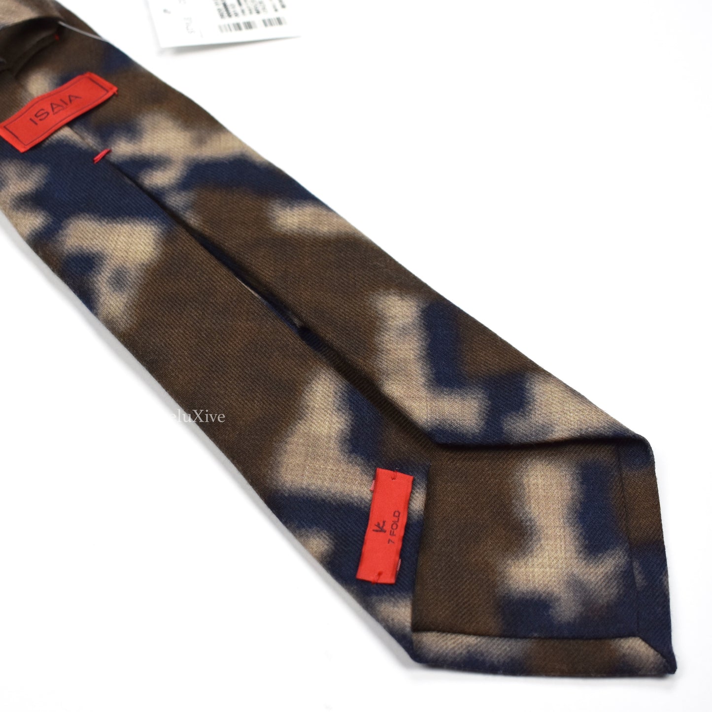 Isaia - Brown Watercolor Woven Wool Tie