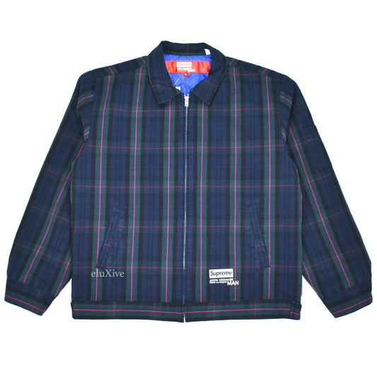 Supreme x Junya Watanabe - Printed Padded Work Jacket (Navy Plaid)