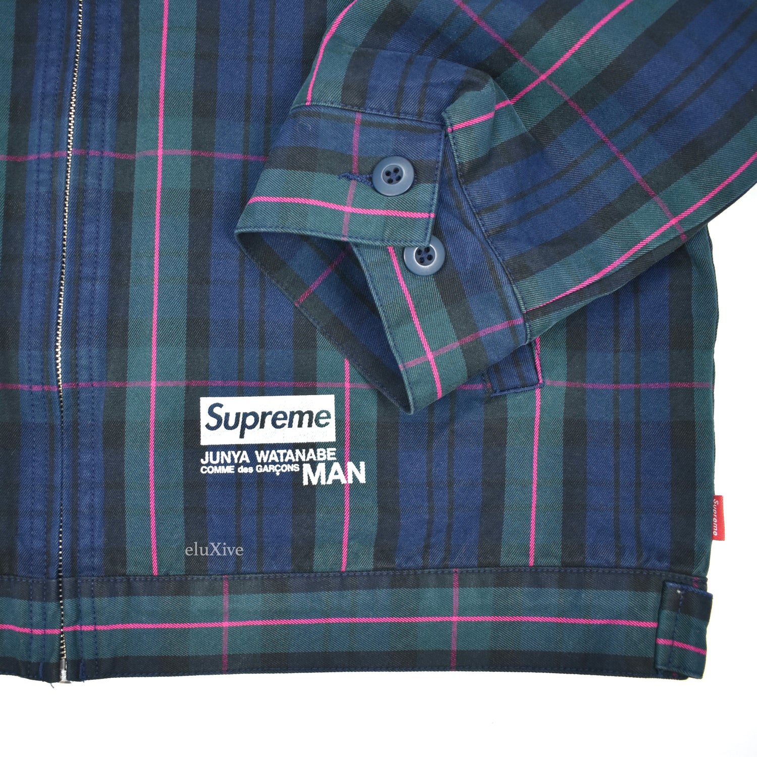 Supreme x Junya Watanabe - Printed Padded Work Jacket (Navy Plaid