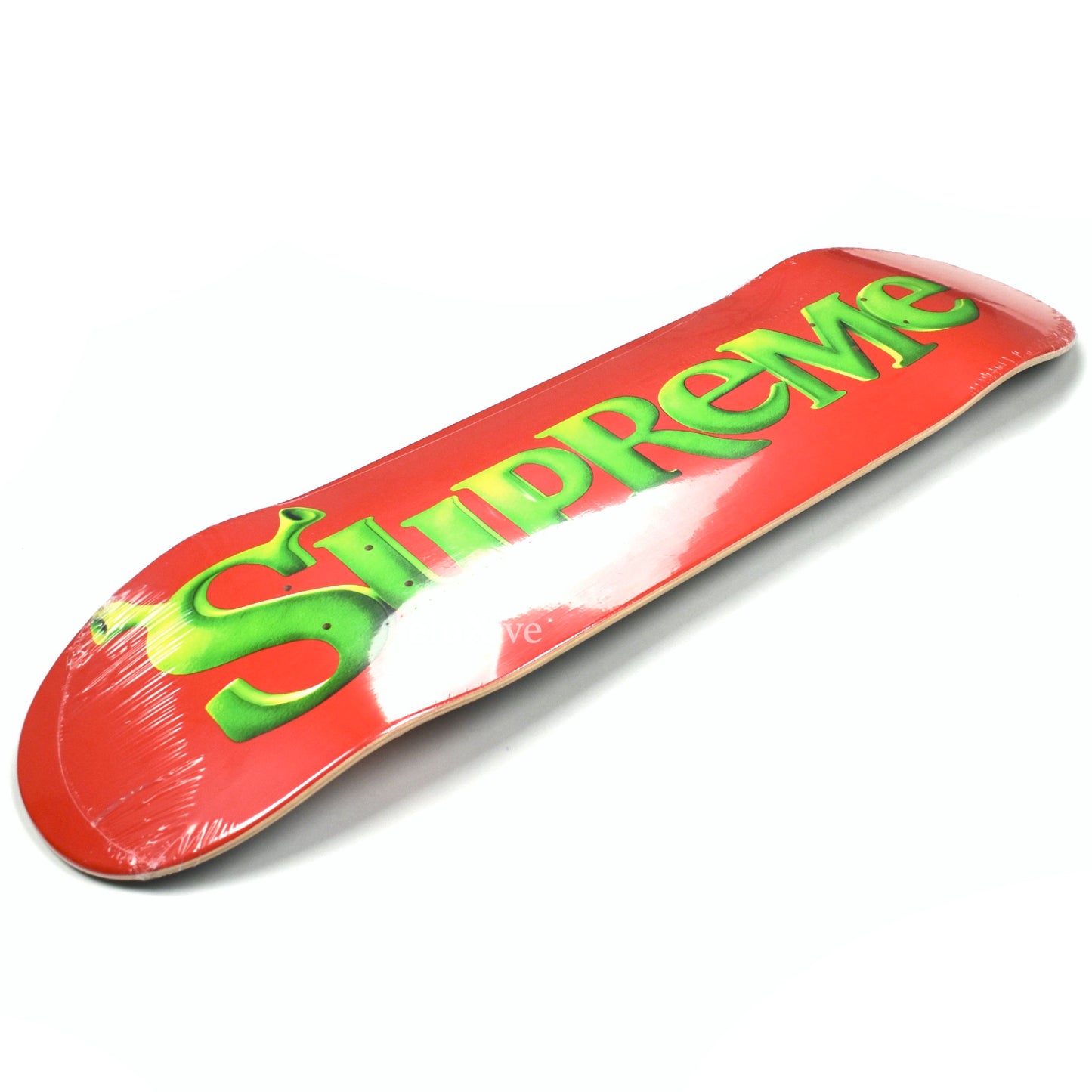 Supreme - Red Shrek Logo Skate Deck