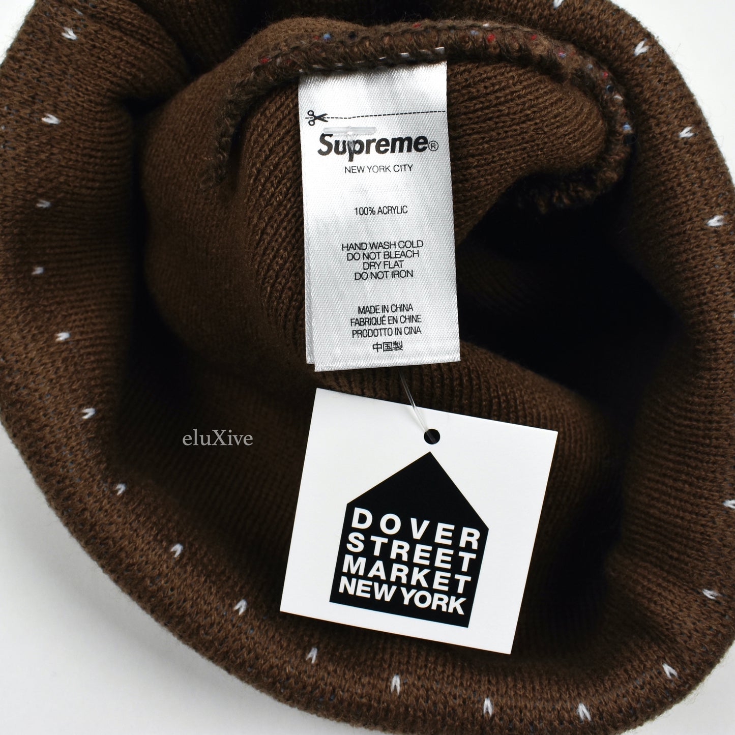 Supreme - Snowman Logo Knit Beanie (Brown)