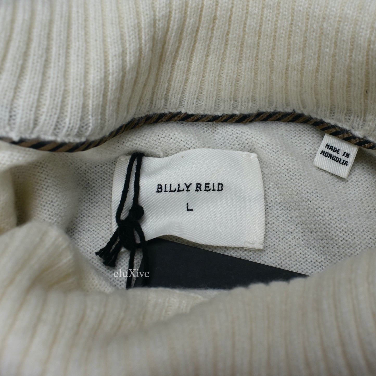 Billy Reid - Cream Cashmere Turtle Neck Sweater