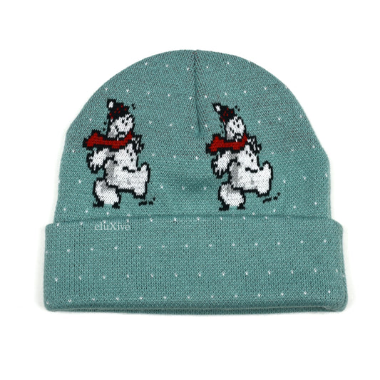Supreme - Snowman Logo Knit Beanie (Mint Blue)