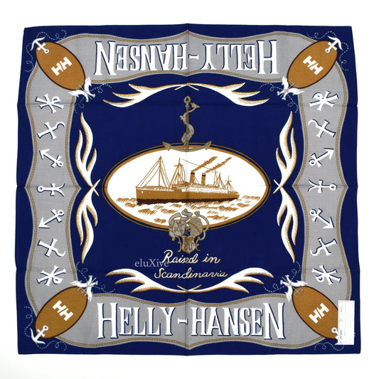 Helly Hansen - Vintage Ship Print Bandana / Scarf