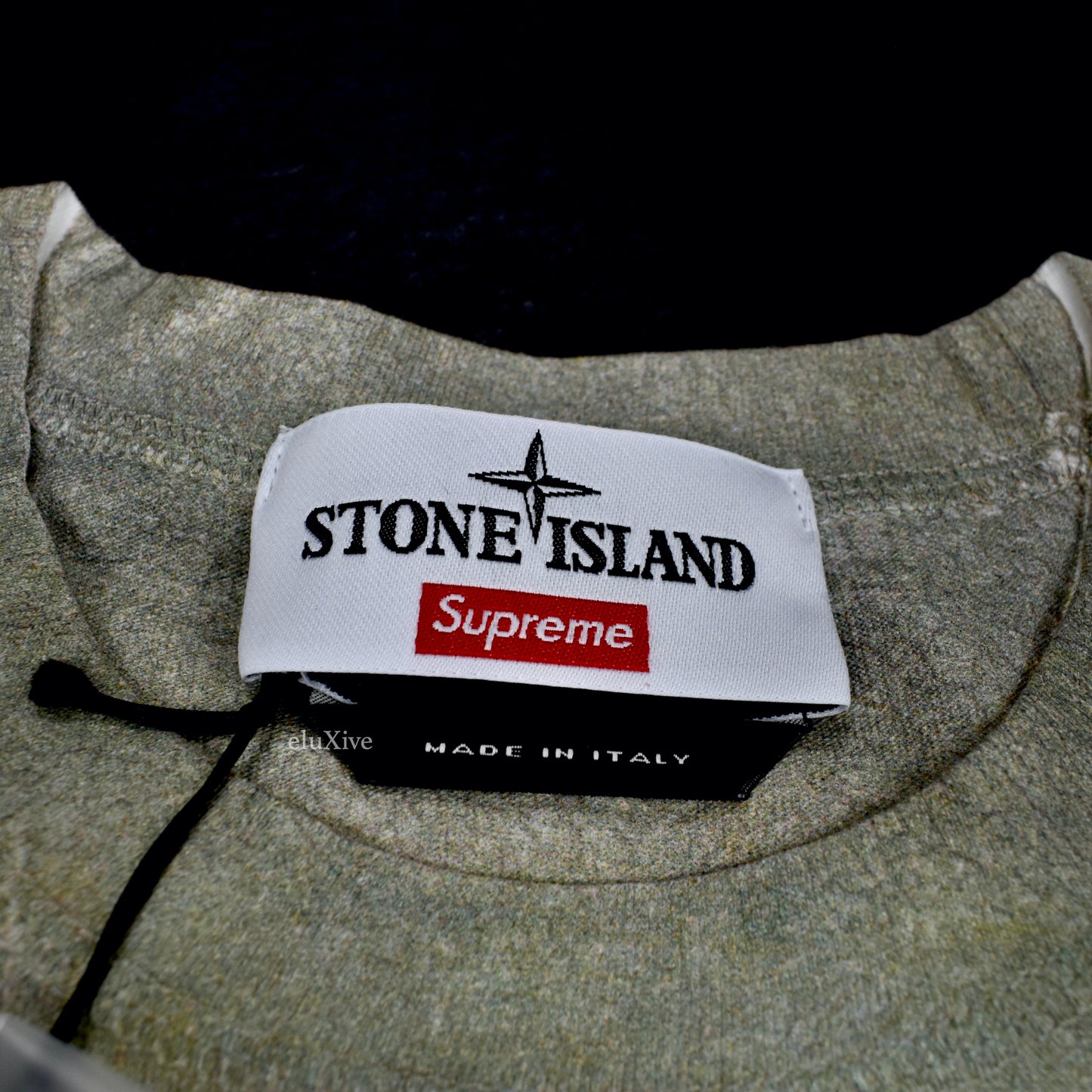 Supreme x Stone Island - Mona Lisa Print Clear Logo T-Shirt