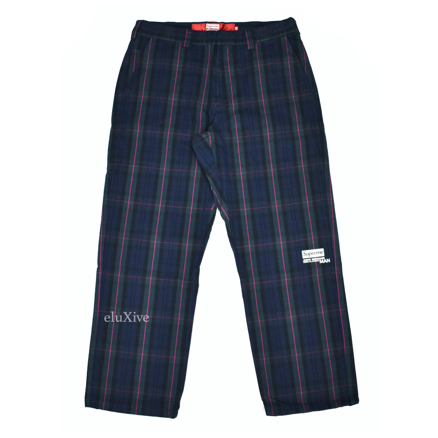 Supreme x Junya Watanabe - Printed Work Pants (Navy Plaid)