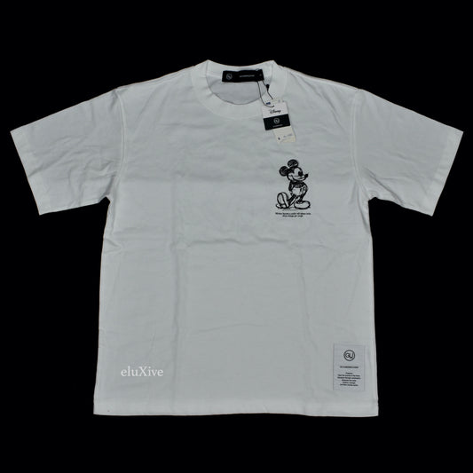 Undercover x GU - White Mickey Mouse Sketch T-Shirt