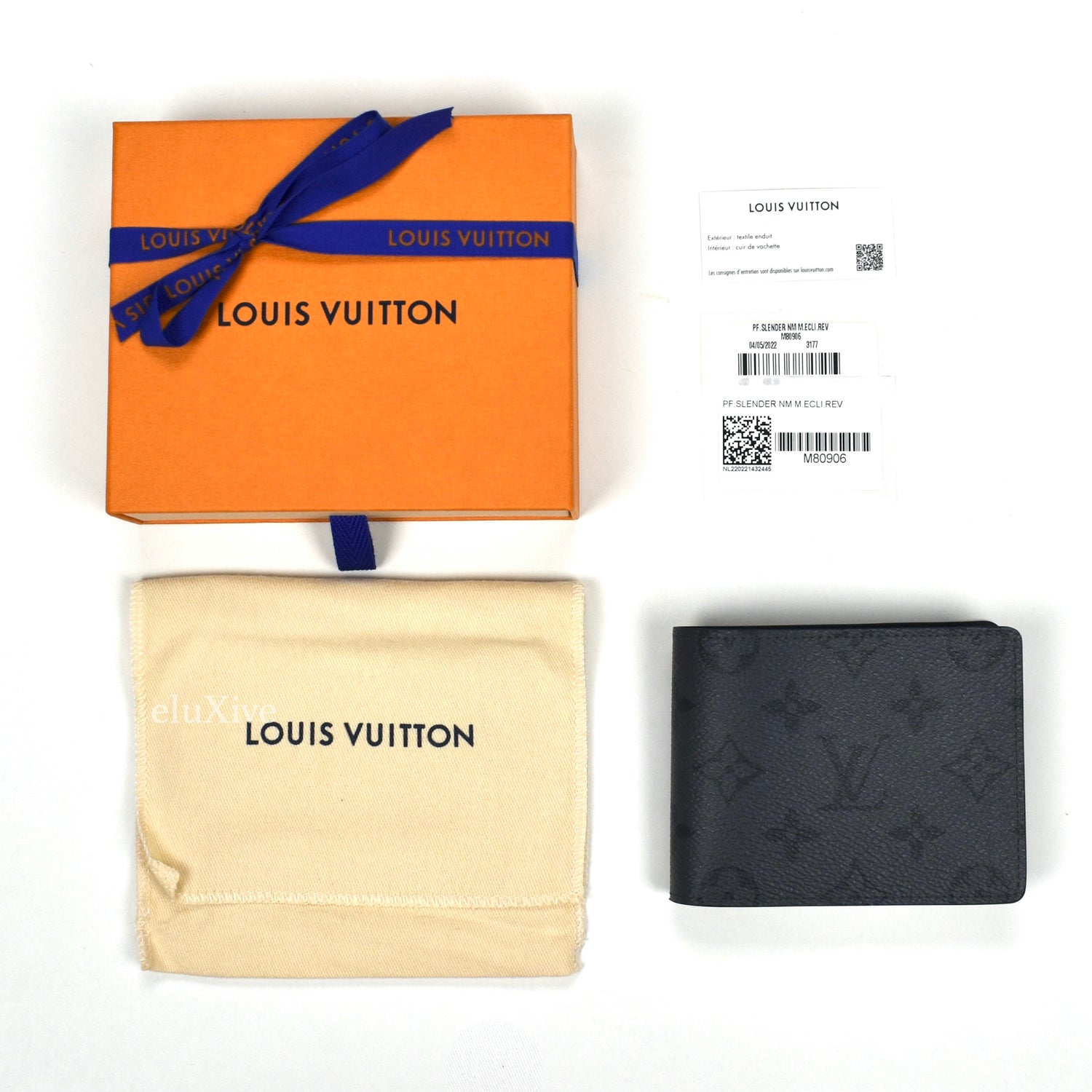 Louis Vuitton® Slender Wallet Monogram Eclipse Reverse. Size