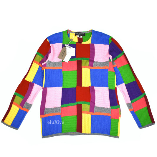 Comme des Garcons - Color Block Patchwork Knit Sweater