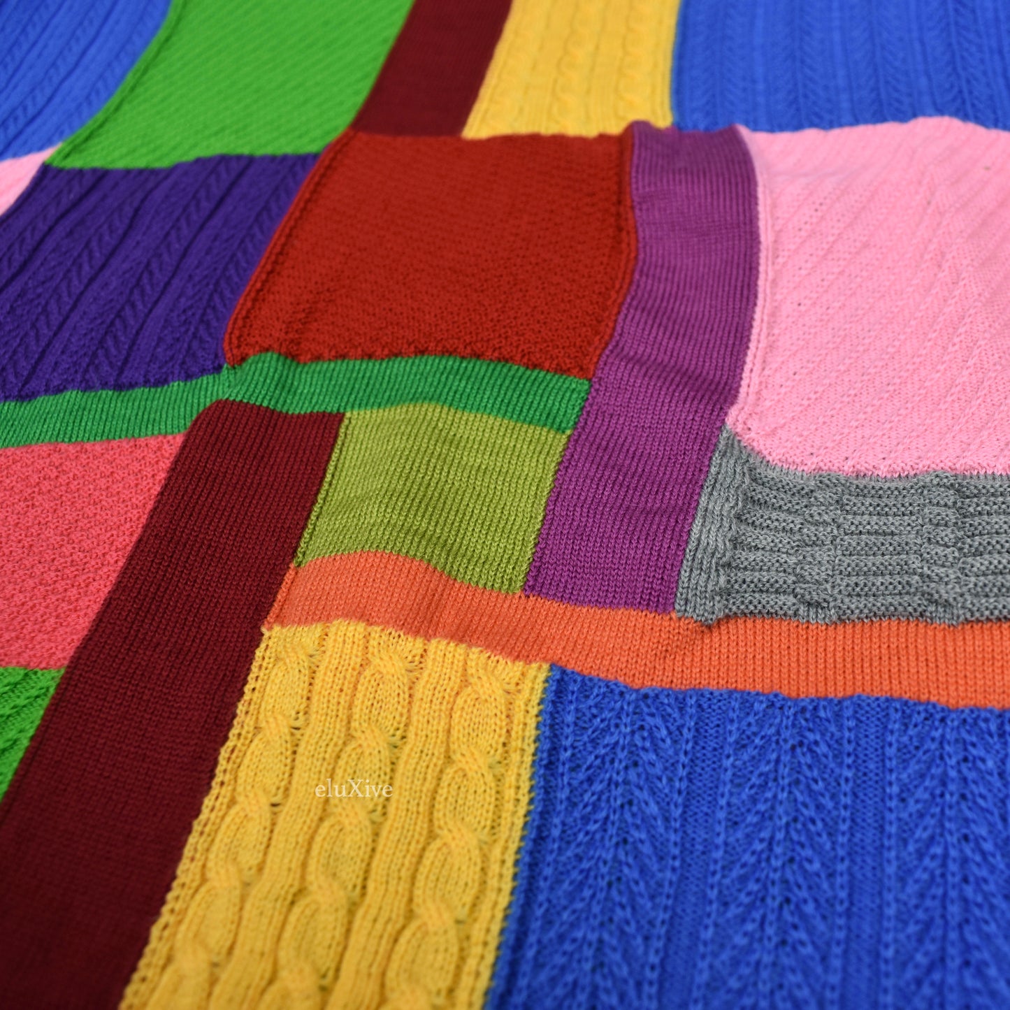 Comme des Garcons - Color Block Patchwork Knit Sweater