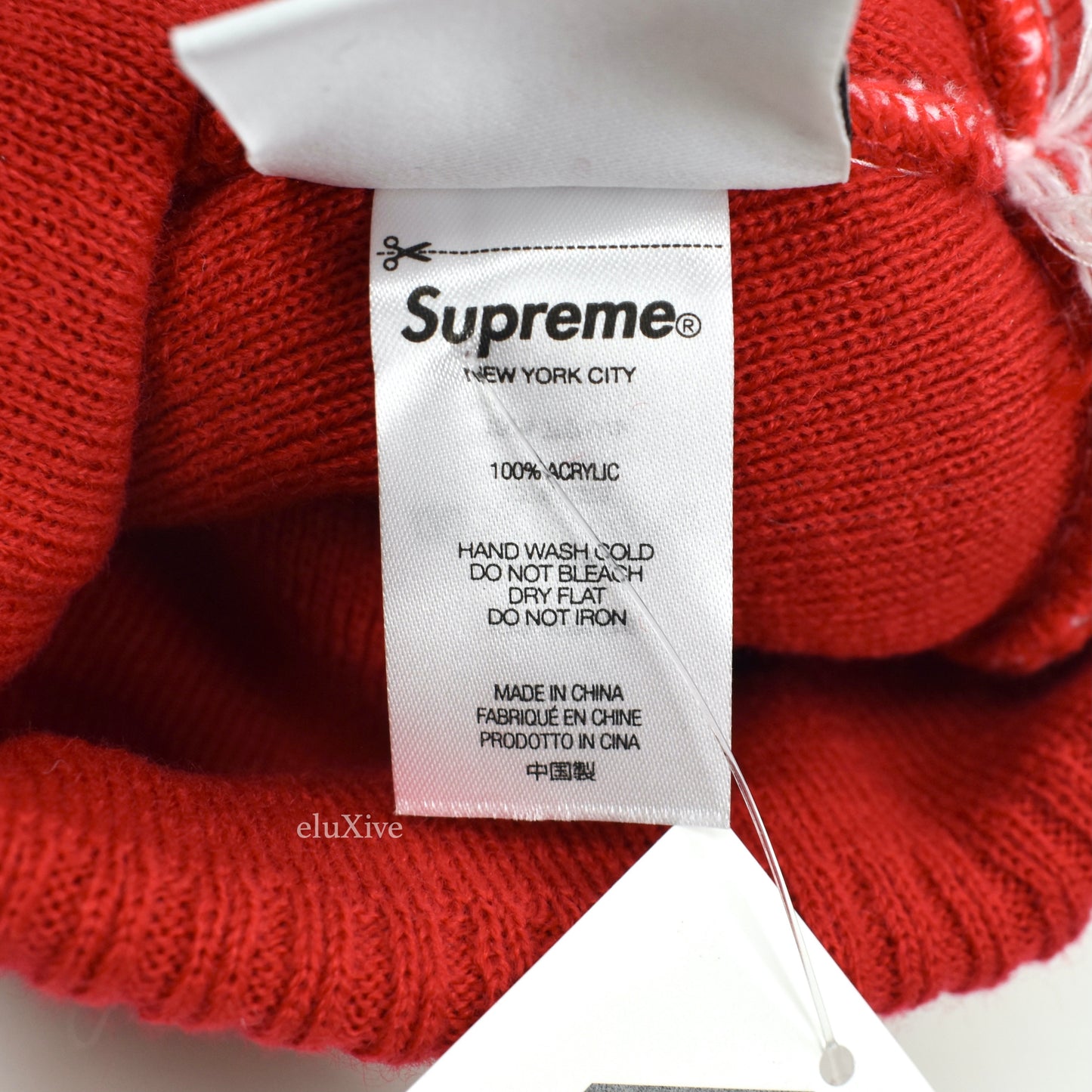Supreme x WTAPS - Logo Knit Beanie (Red)