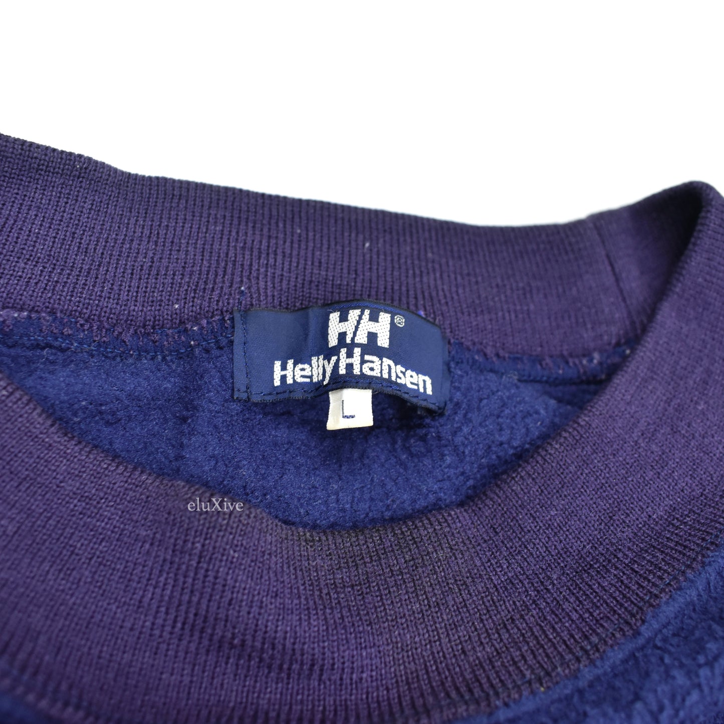 Helly Hansen - Vintage Navy Logo Embroidered Fleece Sweatshirt