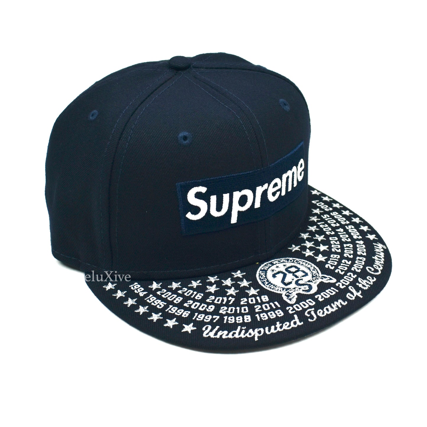 Supreme x New Era - Undisputed Box Logo Hat (Navy)