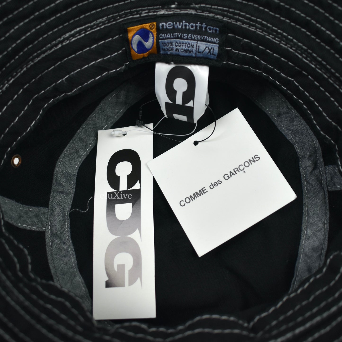 Comme des Garcons - Black CDG Logo Bucket Hat