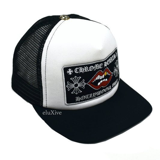 Chrome Hearts - Black/White Chomper Patch Trucker Hat