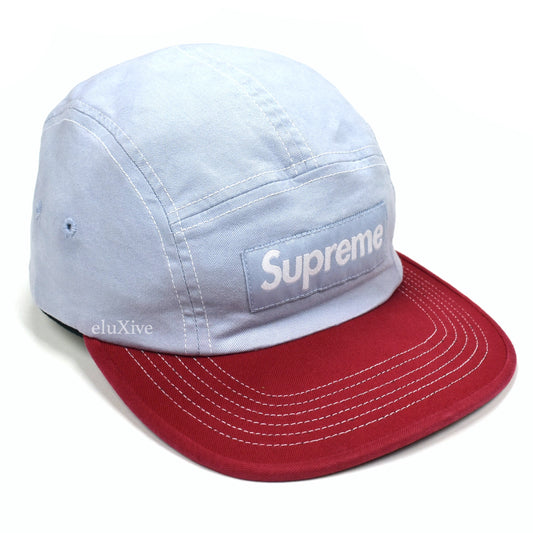 Supreme - 2 Tone Box Logo Hat (Light Blue/Red)