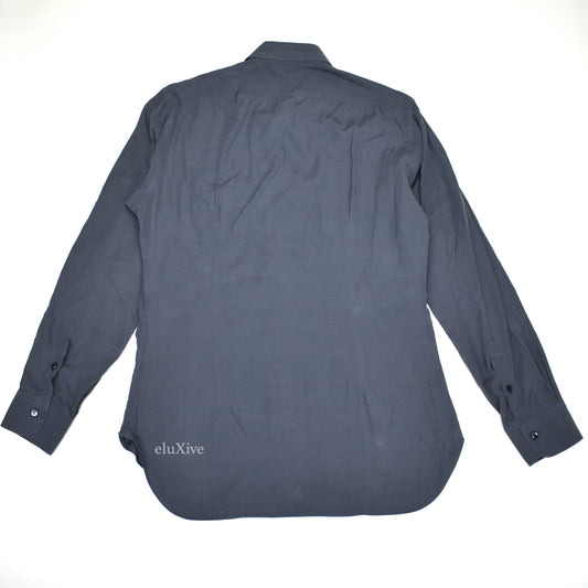 Barba - Dark Gray Lyocell Button Down Shirt