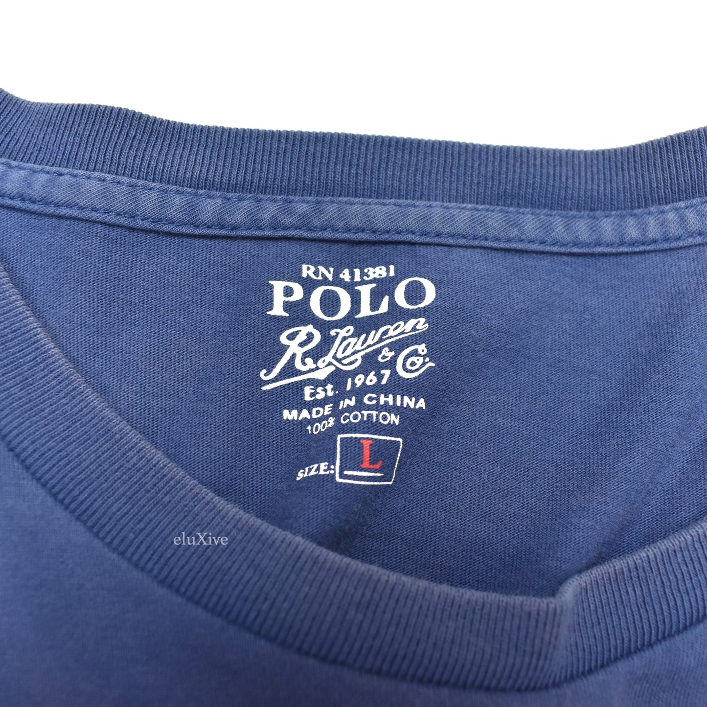 Polo Ralph Lauren - Misplaced Pockets Logo T-Shirt (Navy)
