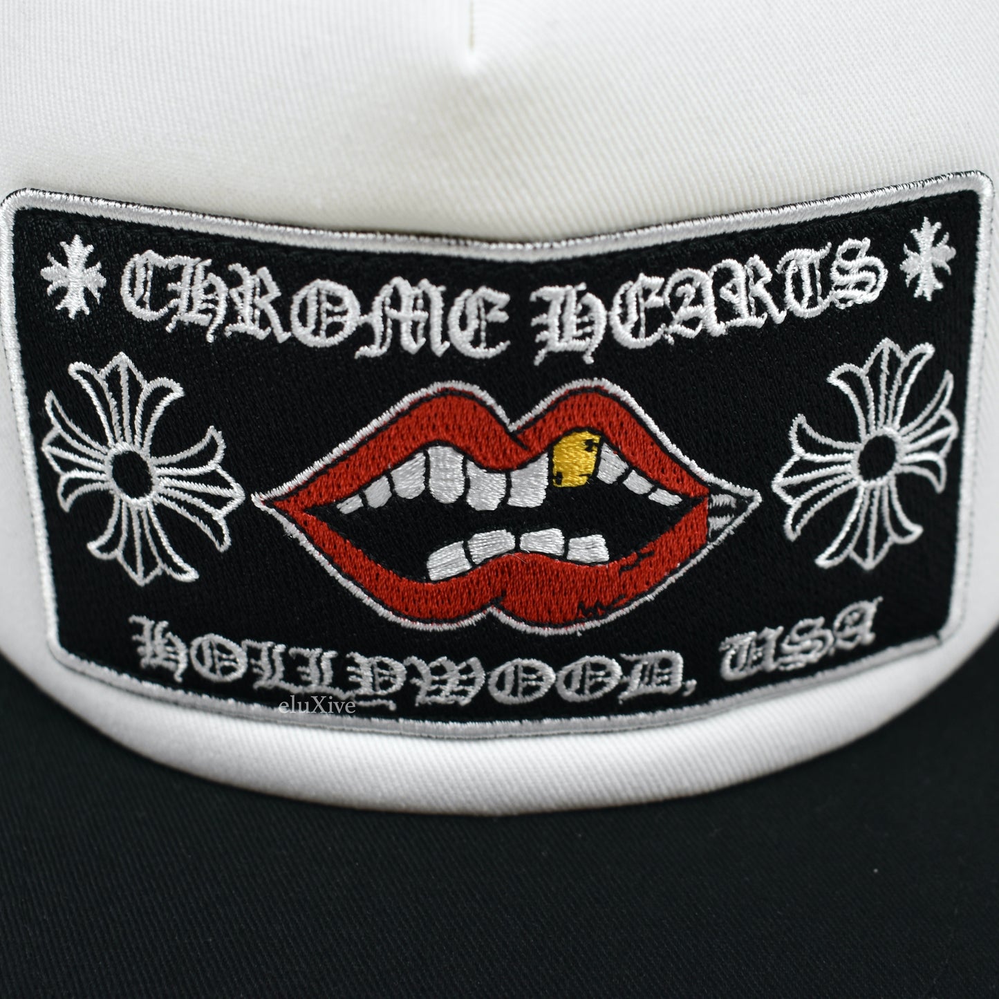 Chrome Hearts - Black/White Chomper Patch Trucker Hat