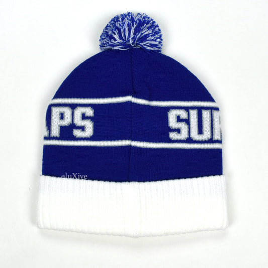 Supreme x WTAPS - Logo Knit Beanie (Blue)